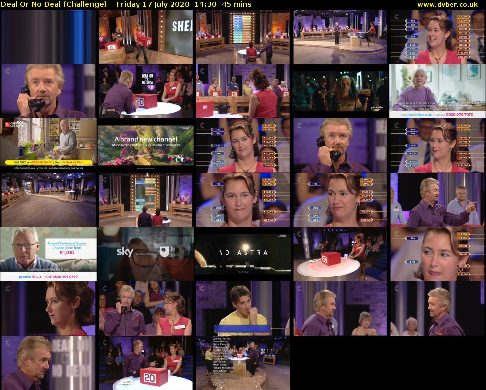 Deal Or No Deal (Challenge) Friday 17 July 2020 14:30 - 15:15