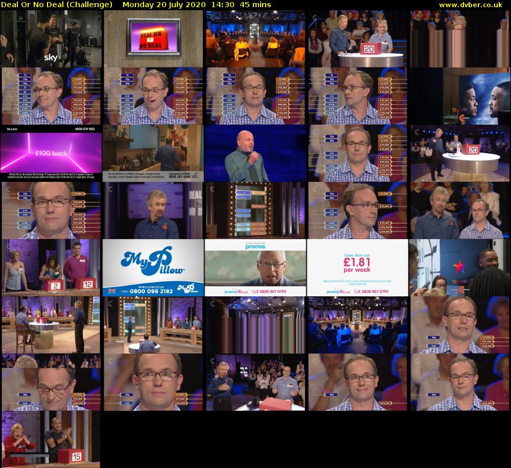 Deal Or No Deal (Challenge) Monday 20 July 2020 14:30 - 15:15