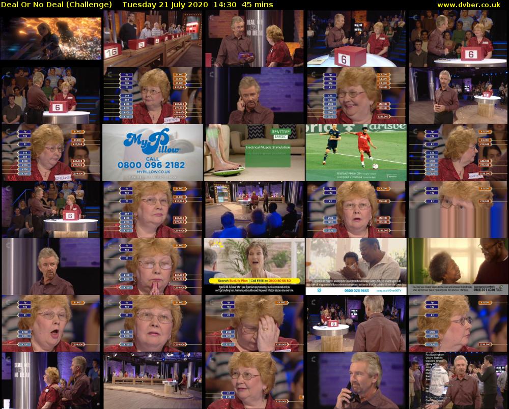 Deal Or No Deal (Challenge) Tuesday 21 July 2020 14:30 - 15:15