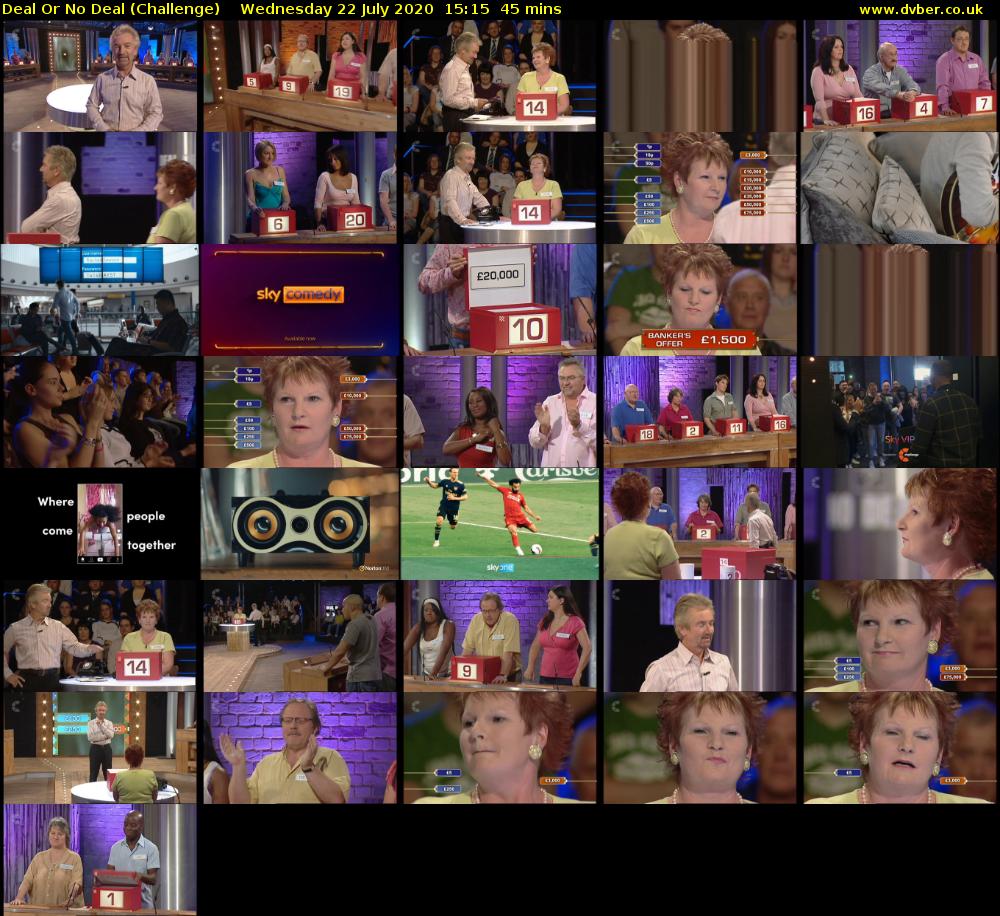 Deal Or No Deal (Challenge) Wednesday 22 July 2020 15:15 - 16:00