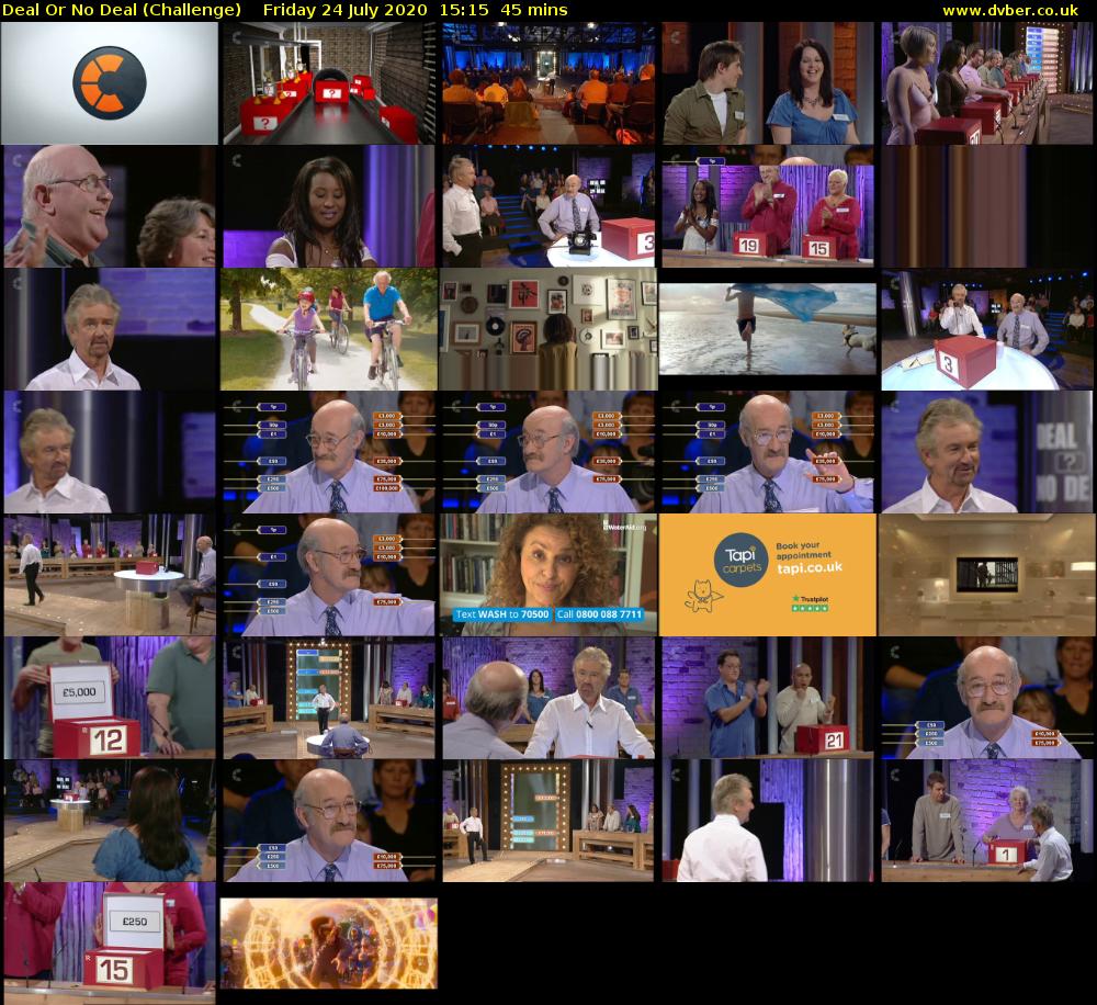 Deal Or No Deal (Challenge) Friday 24 July 2020 15:15 - 16:00