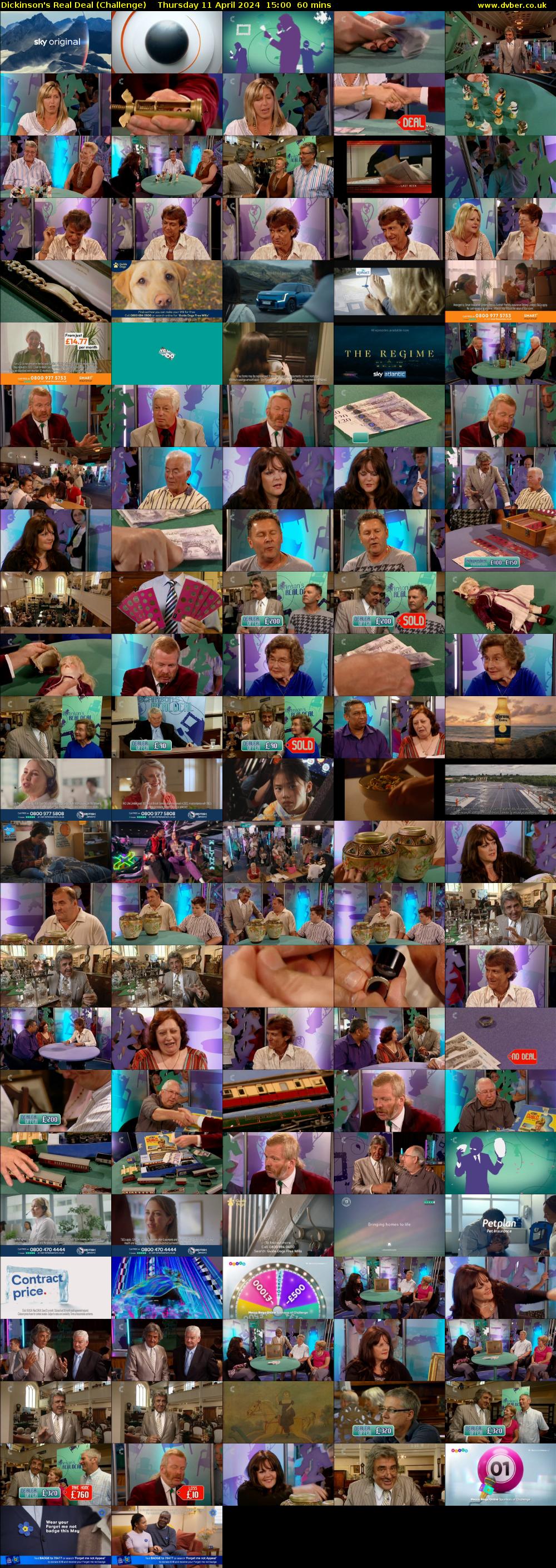Dickinson's Real Deal (Challenge) Thursday 11 April 2024 15:00 - 16:00
