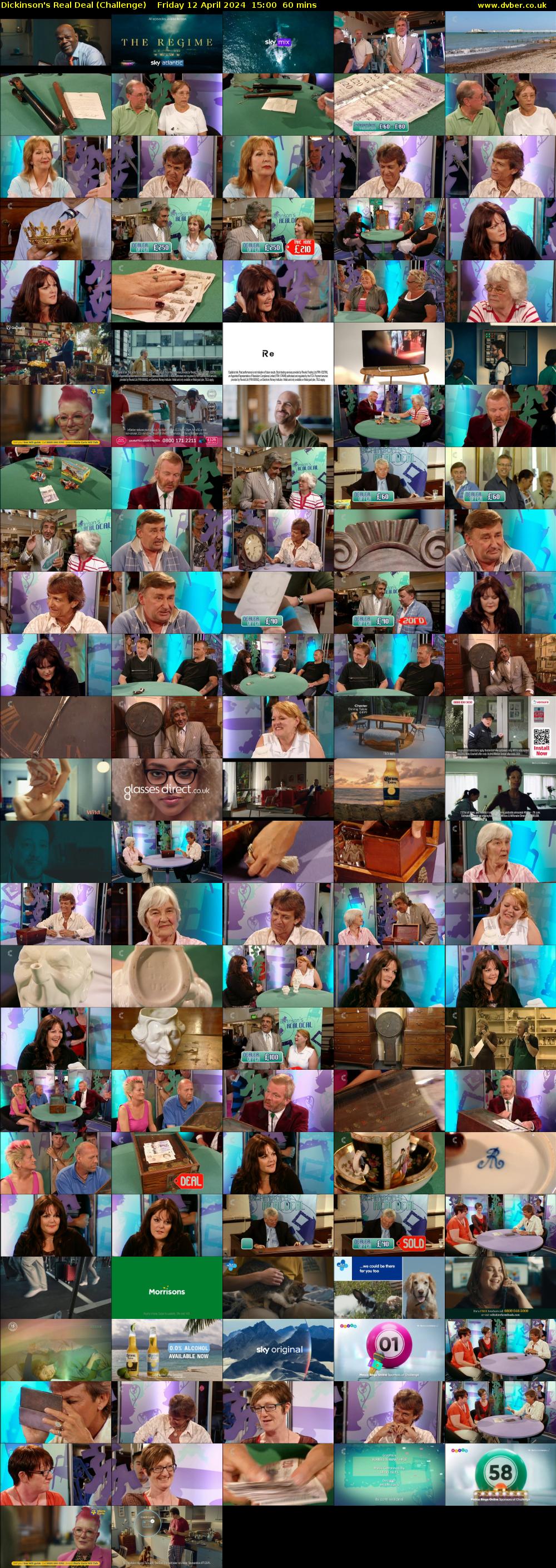 Dickinson's Real Deal (Challenge) Friday 12 April 2024 15:00 - 16:00