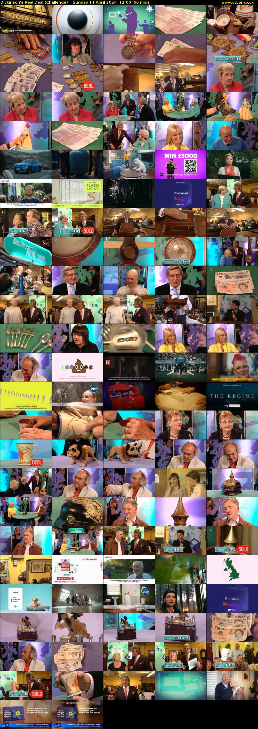 Dickinson's Real Deal (Challenge) Sunday 14 April 2024 12:00 - 13:00