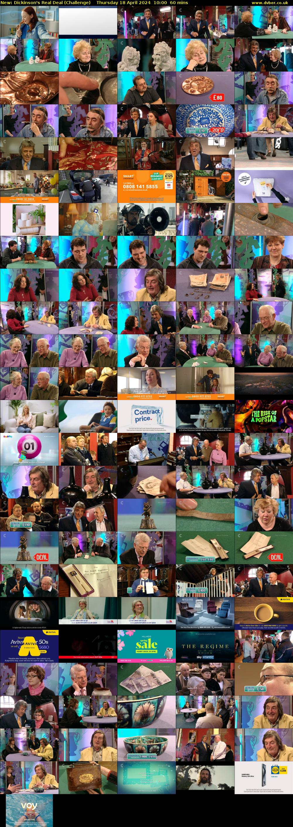 Dickinson's Real Deal (Challenge) Thursday 18 April 2024 10:00 - 11:00