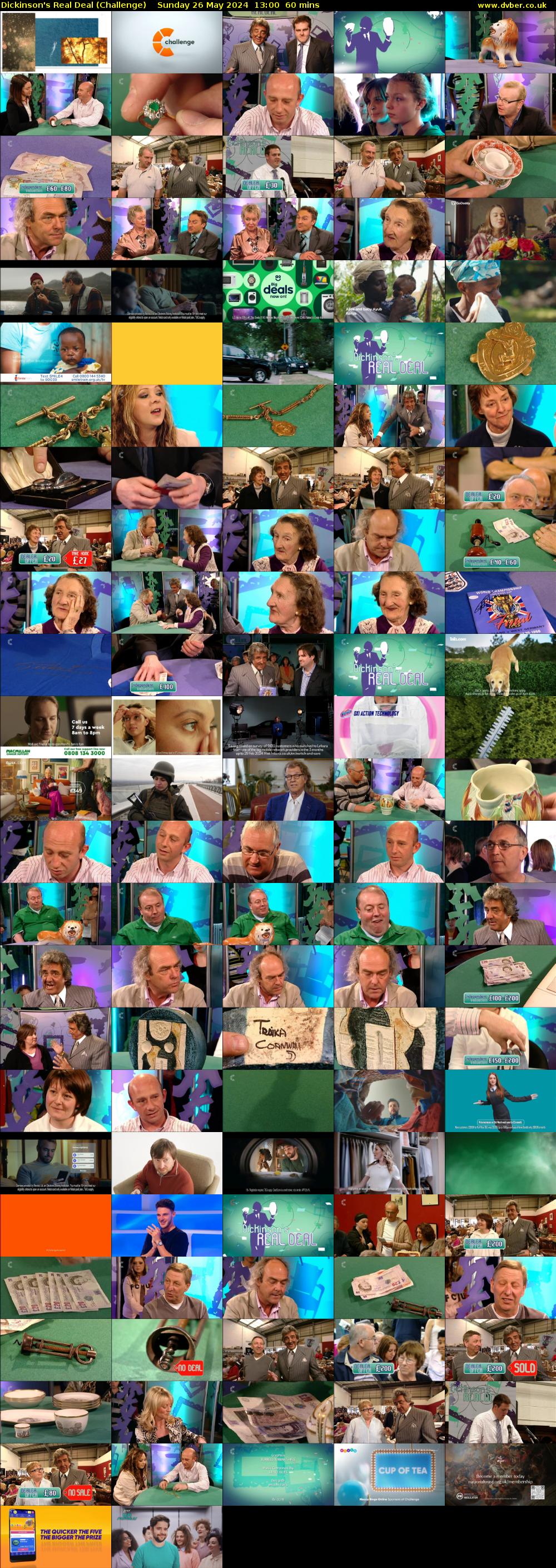 Dickinson's Real Deal (Challenge) Sunday 26 May 2024 13:00 - 14:00