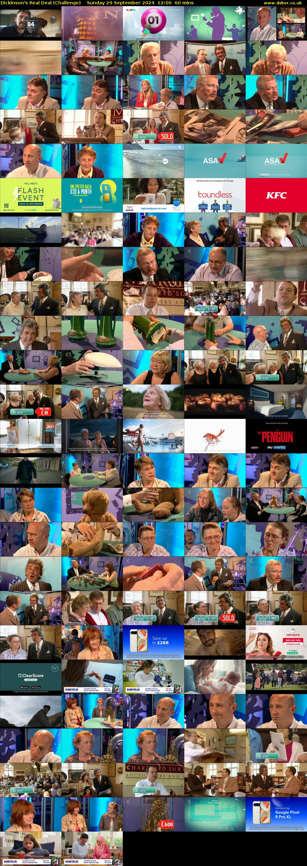 Dickinson's Real Deal (Challenge) Sunday 29 September 2024 12:00 - 13:00