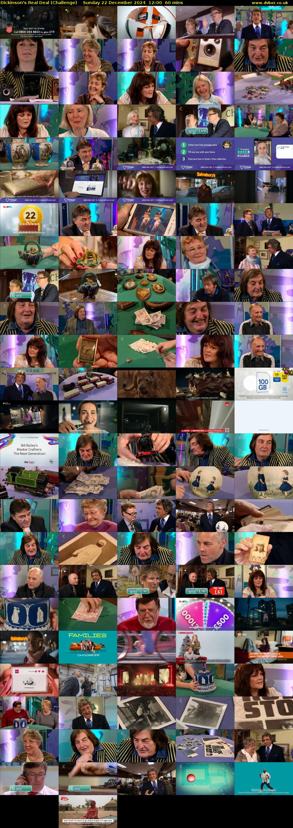 Dickinson's Real Deal (Challenge) Sunday 22 December 2024 12:00 - 13:00