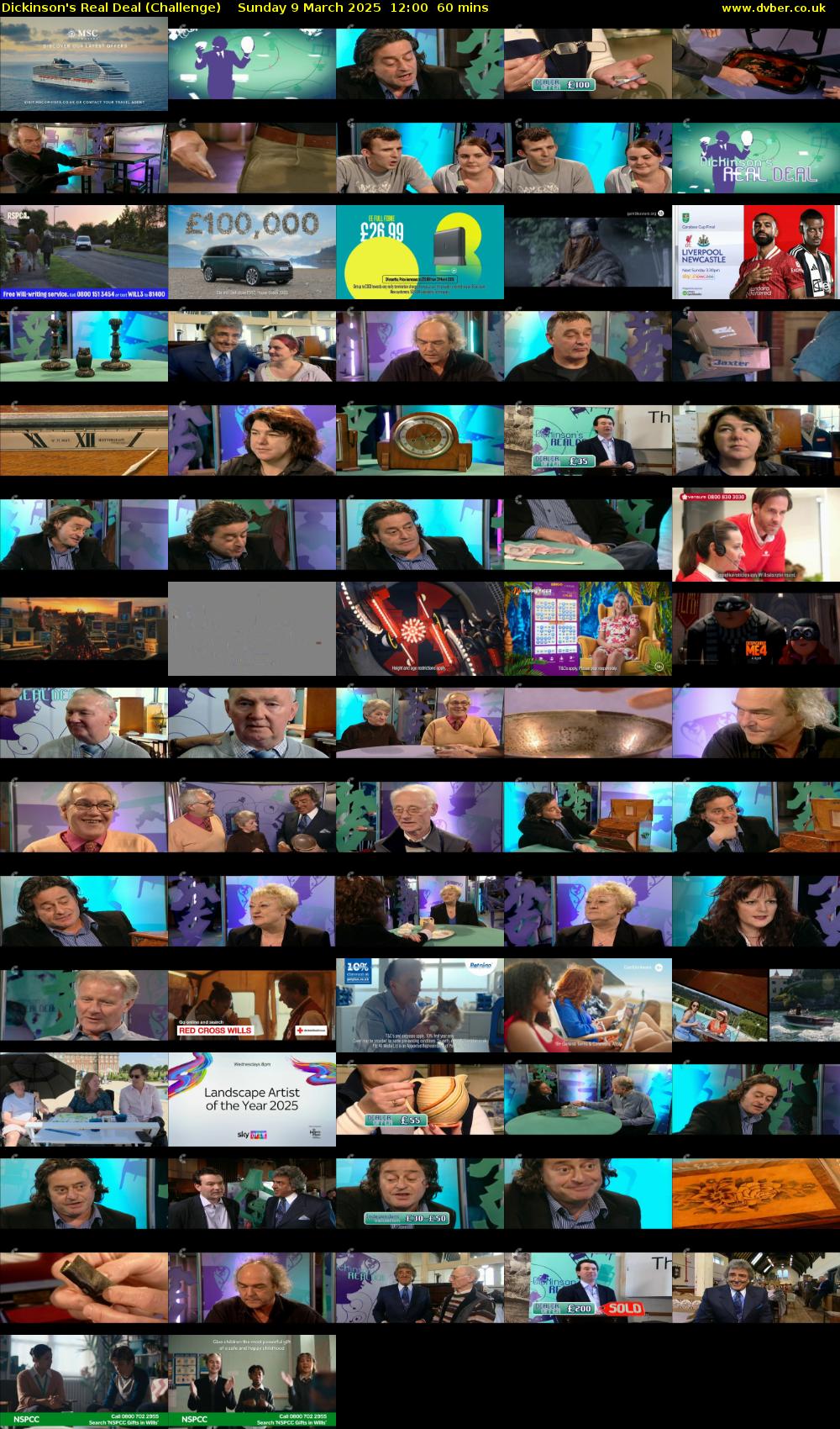 Dickinson's Real Deal (Challenge) Sunday 9 March 2025 12:00 - 13:00