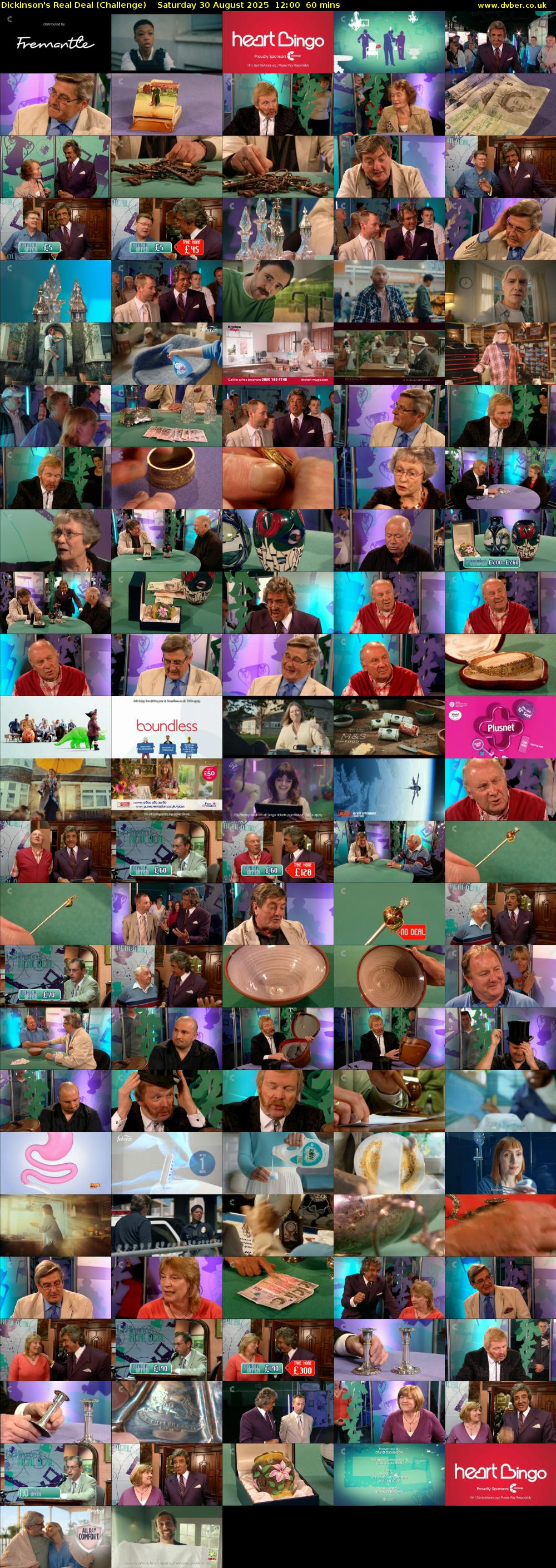 Dickinson's Real Deal (Challenge) Saturday 30 August 2025 12:00 - 13:00