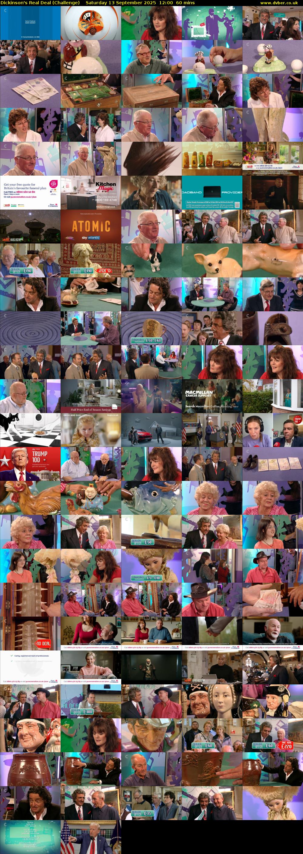 Dickinson's Real Deal (Challenge) Saturday 13 September 2025 12:00 - 13:00