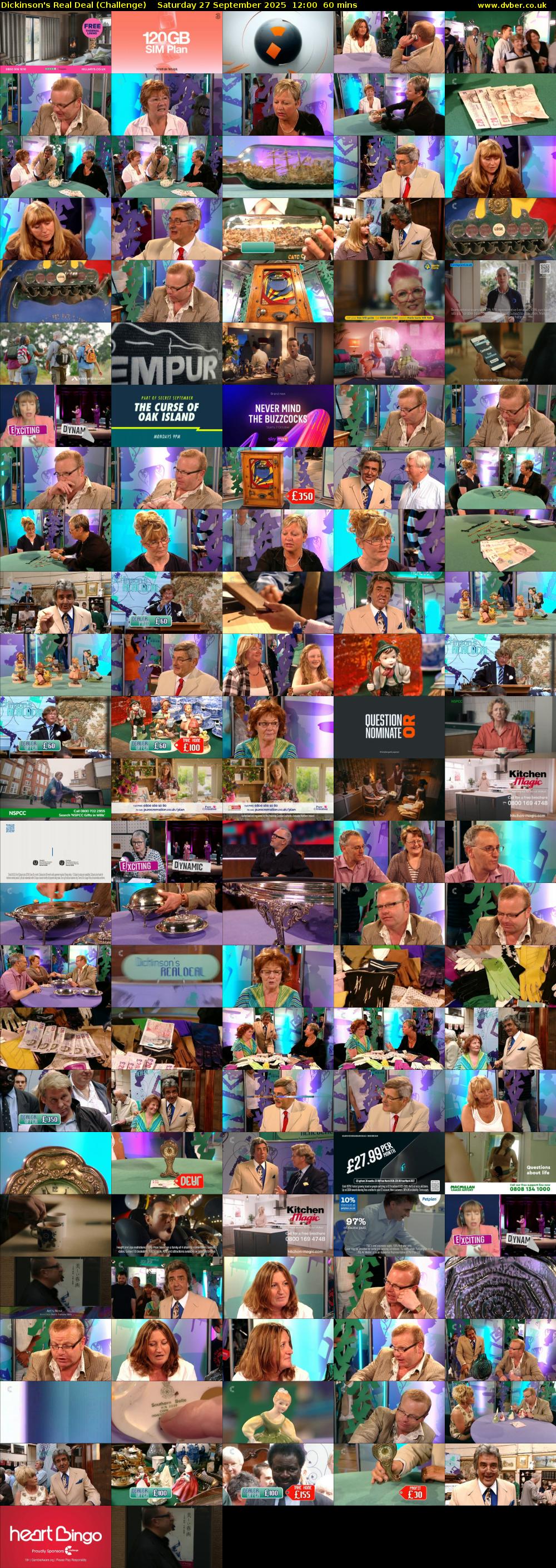 Dickinson's Real Deal (Challenge) Saturday 27 September 2025 12:00 - 13:00