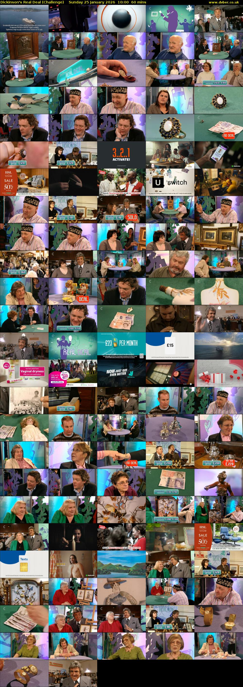 Dickinson's Real Deal (Challenge) Sunday 25 January 2026 10:00 - 11:00