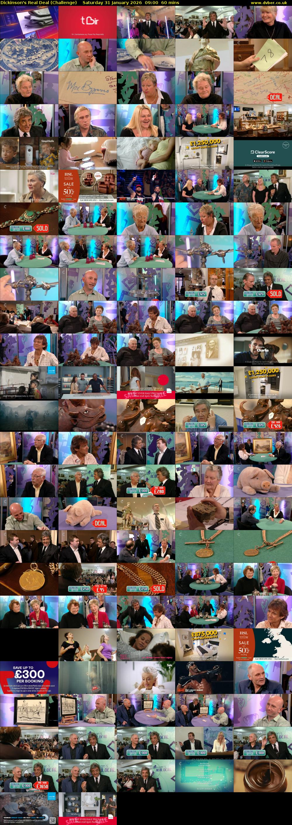 Dickinson's Real Deal (Challenge) Saturday 31 January 2026 09:00 - 10:00
