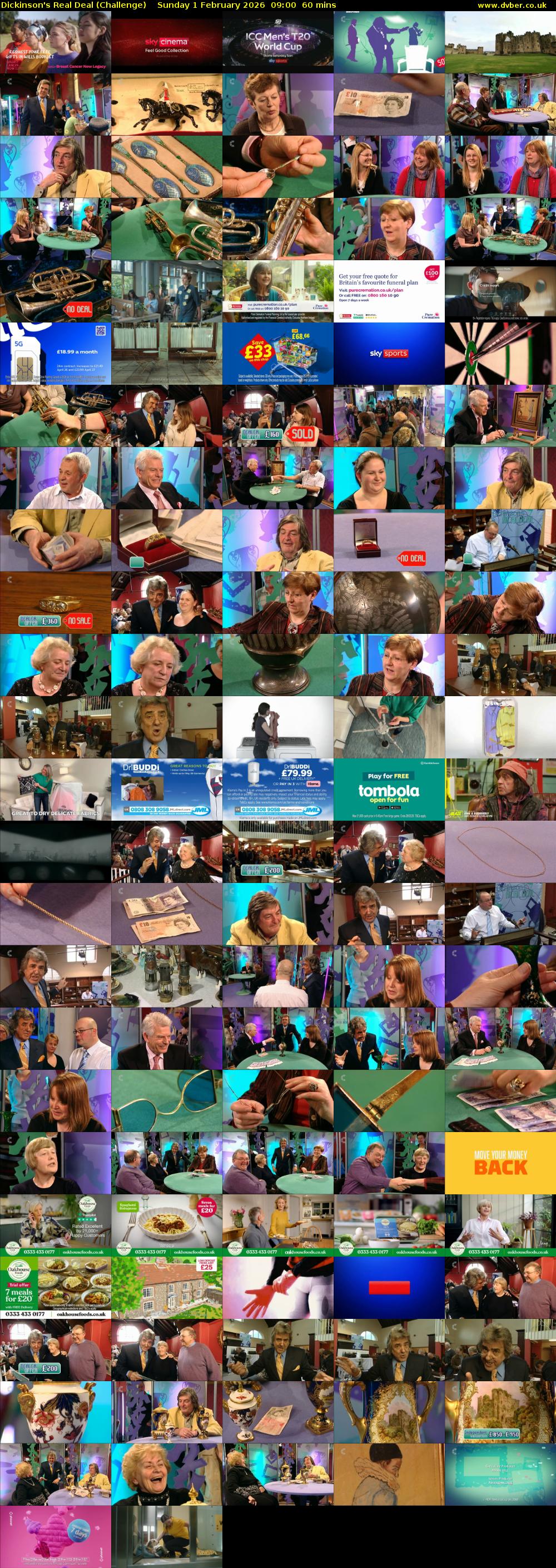 Dickinson's Real Deal (Challenge) Sunday 1 February 2026 09:00 - 10:00