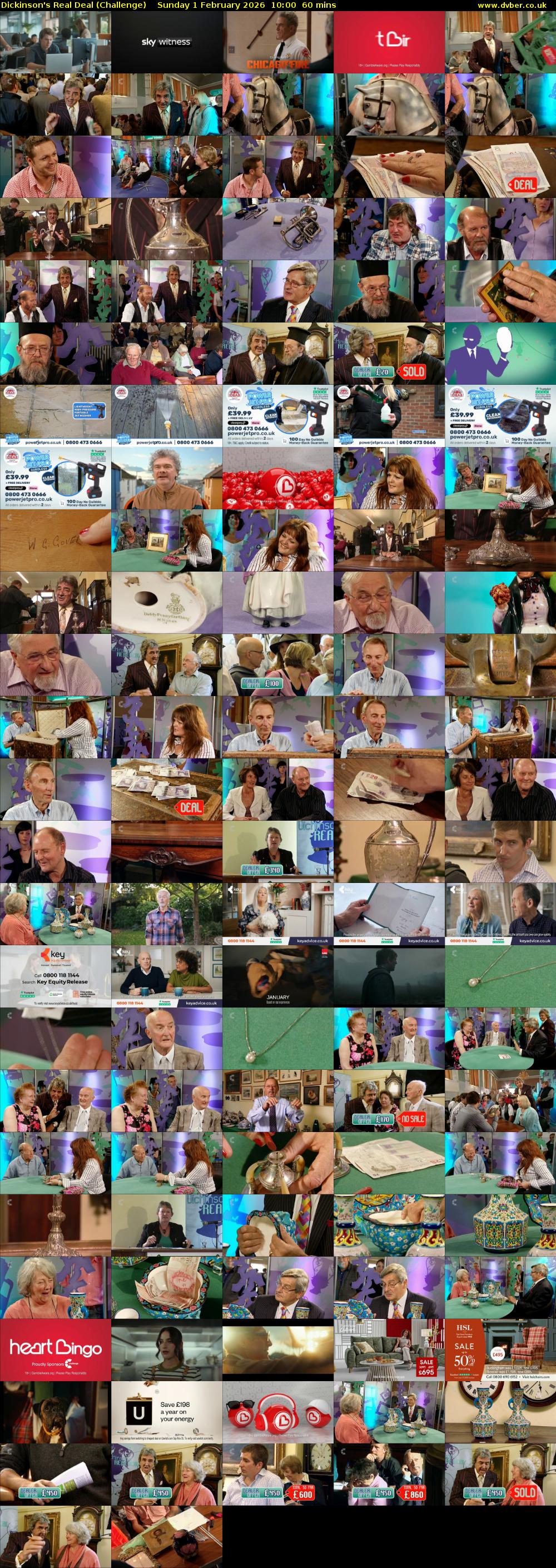 Dickinson's Real Deal (Challenge) Sunday 1 February 2026 10:00 - 11:00