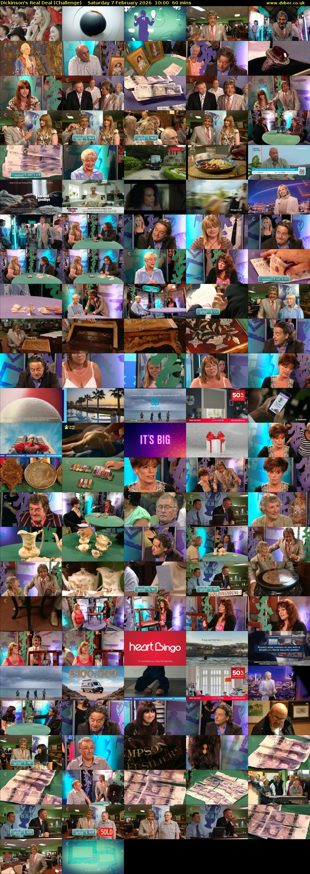 Dickinson's Real Deal (Challenge) Saturday 7 February 2026 10:00 - 11:00