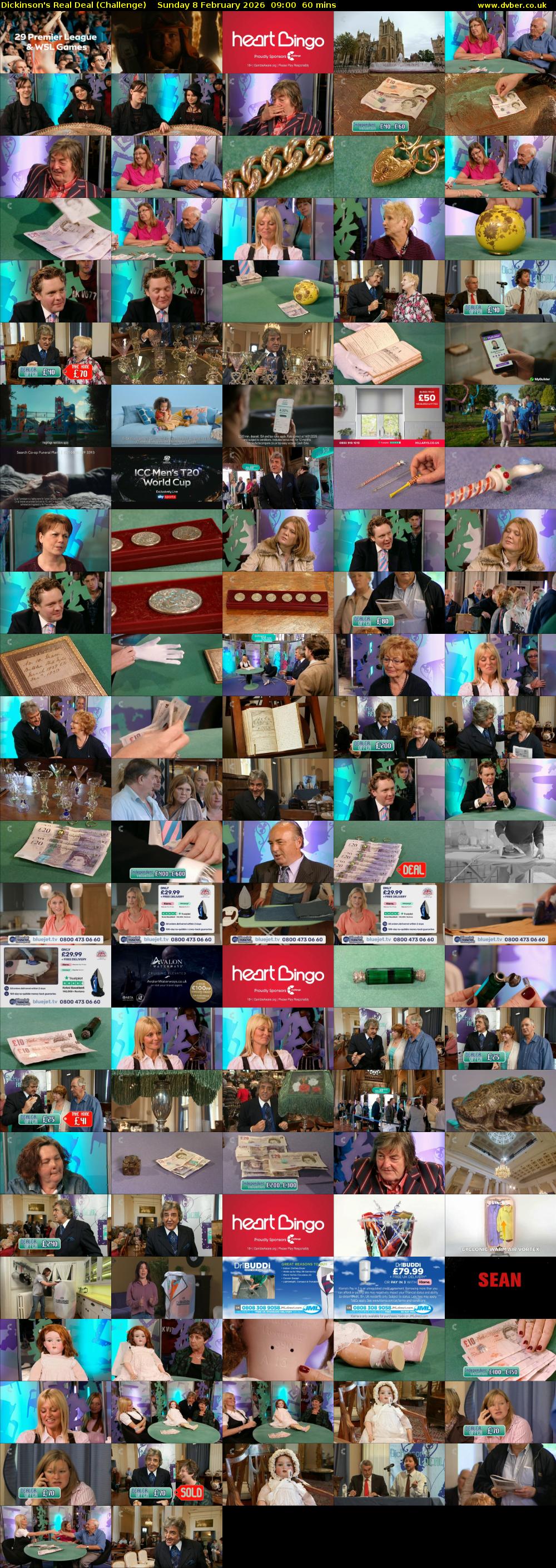 Dickinson's Real Deal (Challenge) Sunday 8 February 2026 09:00 - 10:00