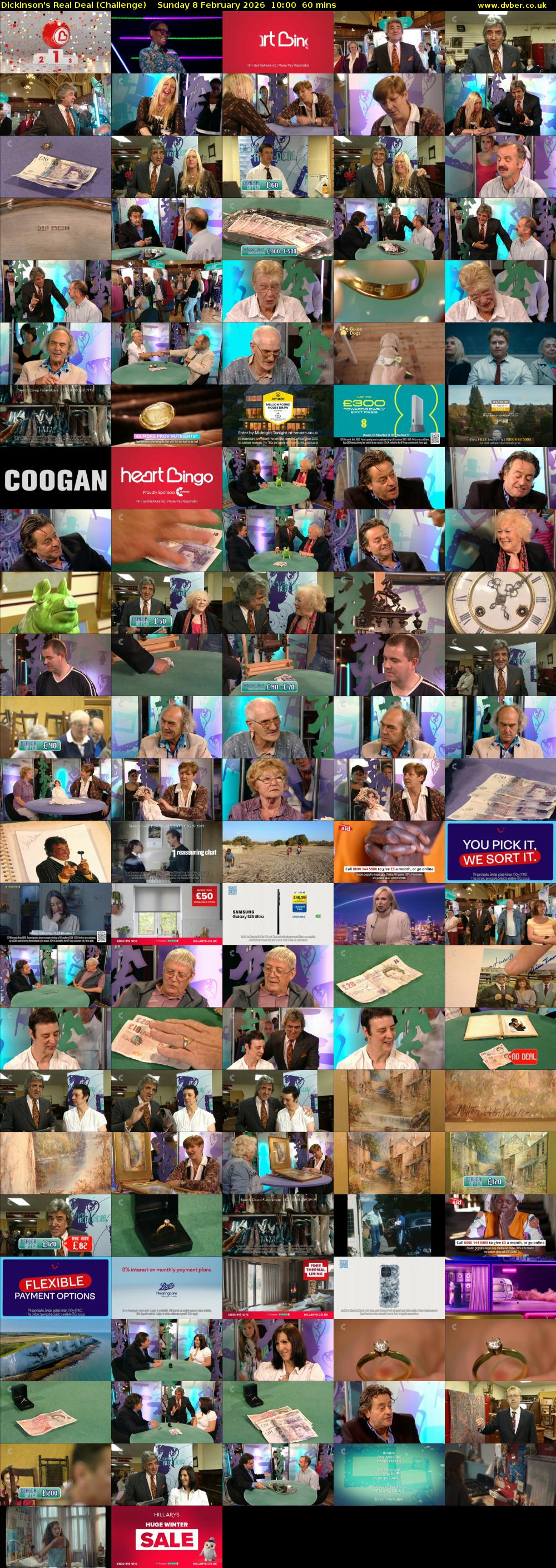 Dickinson's Real Deal (Challenge) Sunday 8 February 2026 10:00 - 11:00