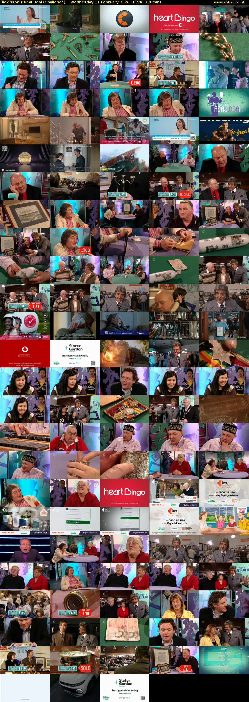 Dickinson's Real Deal (Challenge) Wednesday 11 February 2026 11:00 - 12:00