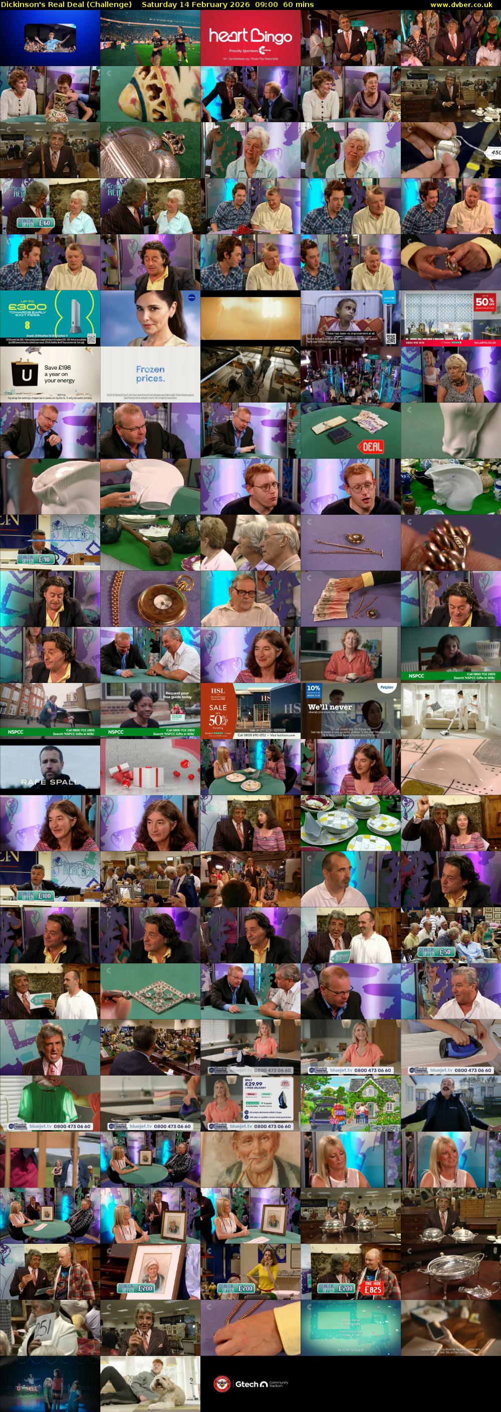 Dickinson's Real Deal (Challenge) Saturday 14 February 2026 09:00 - 10:00