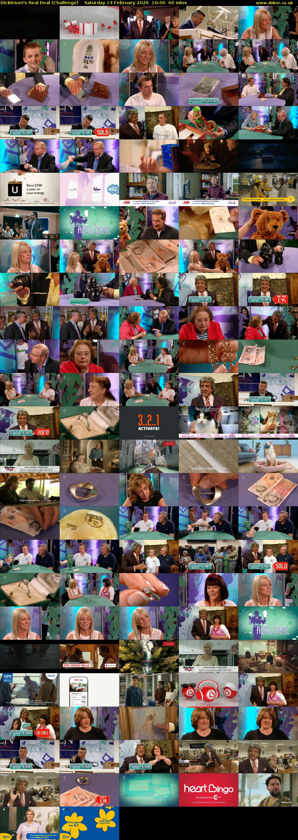 Dickinson's Real Deal (Challenge) Saturday 14 February 2026 10:00 - 11:00