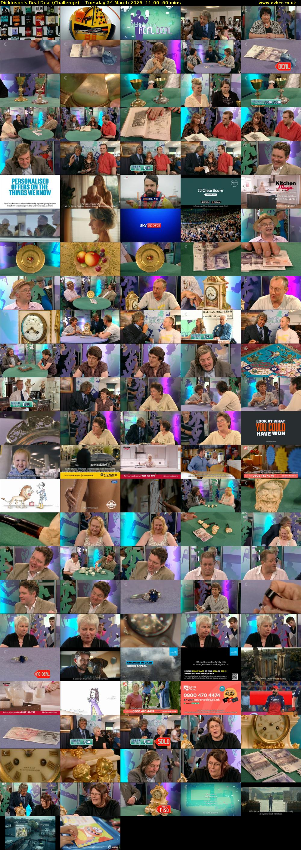 Dickinson's Real Deal (Challenge) Tuesday 24 March 2026 11:00 - 12:00