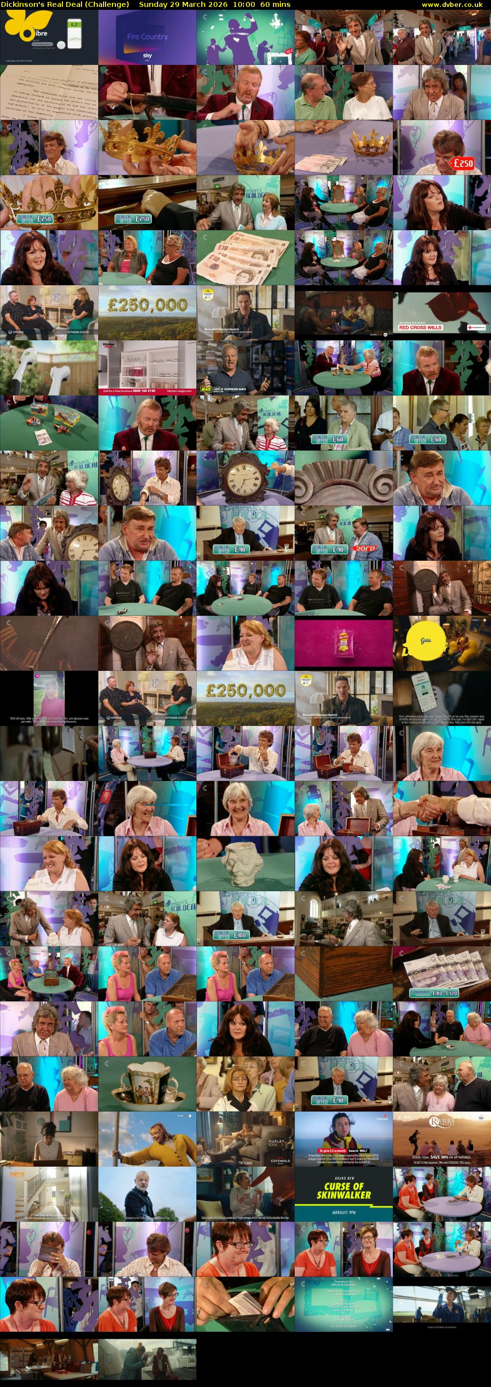 Dickinson's Real Deal (Challenge) Sunday 29 March 2026 10:00 - 11:00