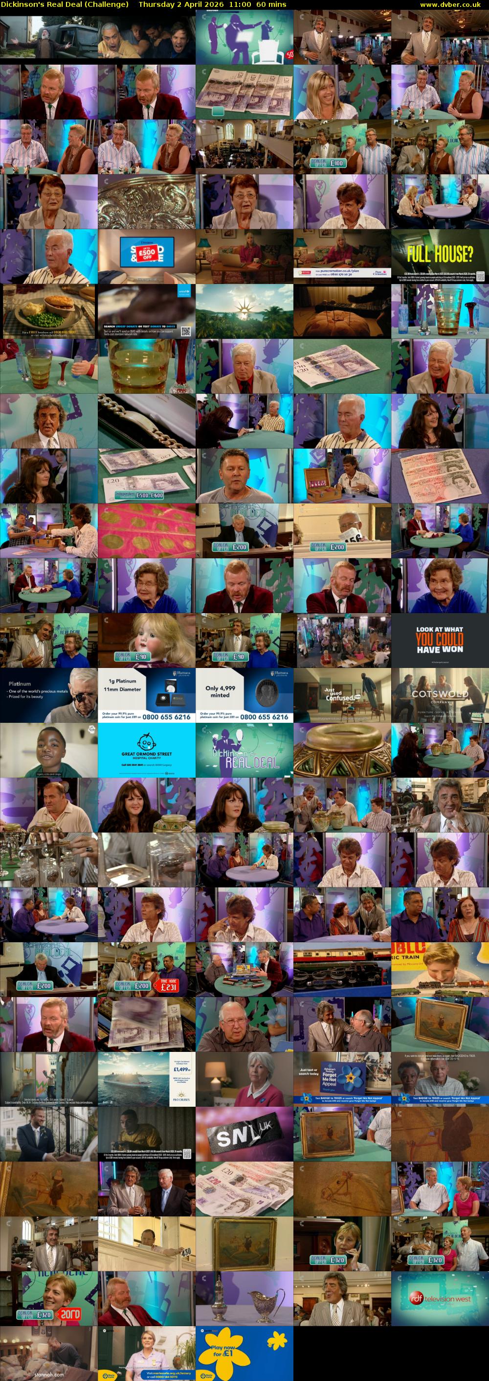 Dickinson's Real Deal (Challenge) Thursday 2 April 2026 11:00 - 12:00