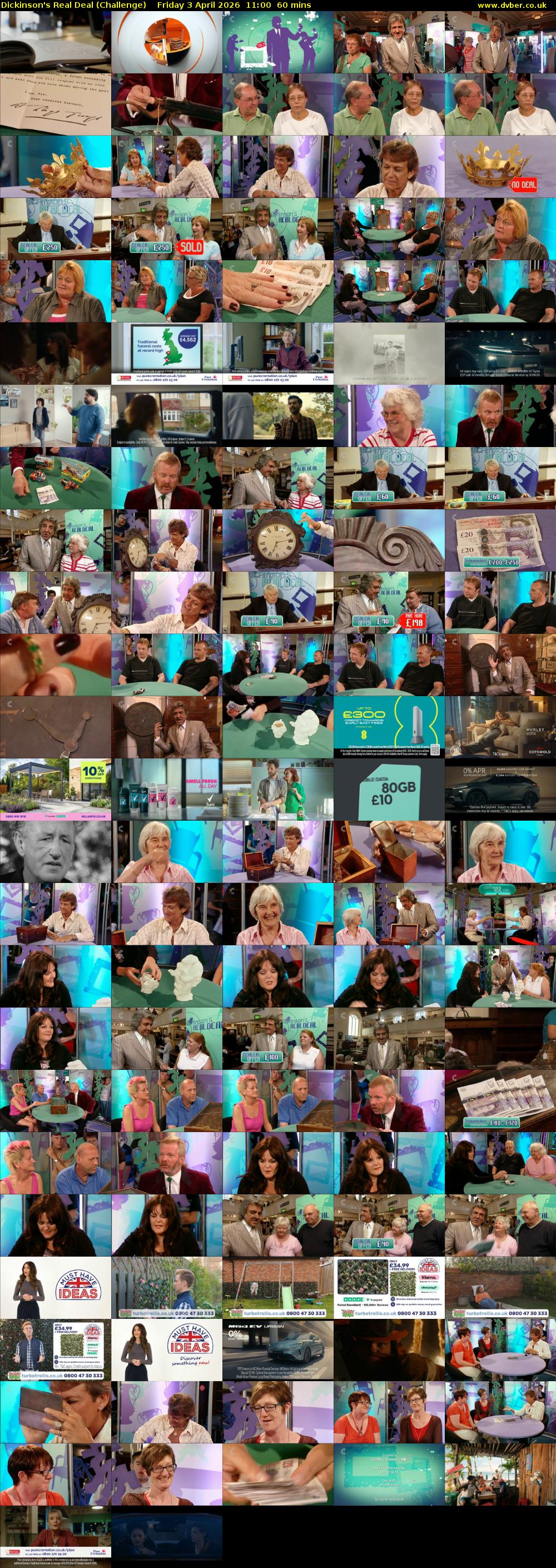 Dickinson's Real Deal (Challenge) Friday 3 April 2026 11:00 - 12:00