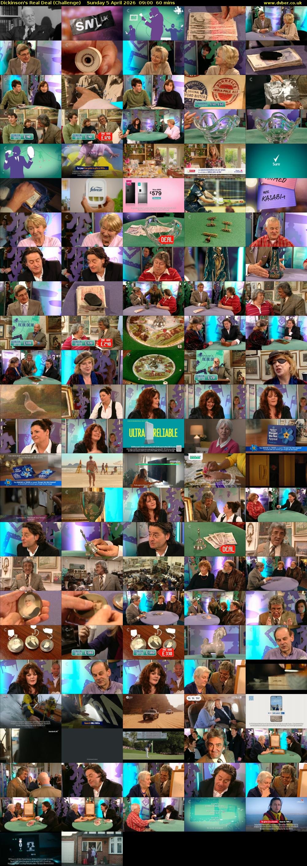 Dickinson's Real Deal (Challenge) Sunday 5 April 2026 09:00 - 10:00