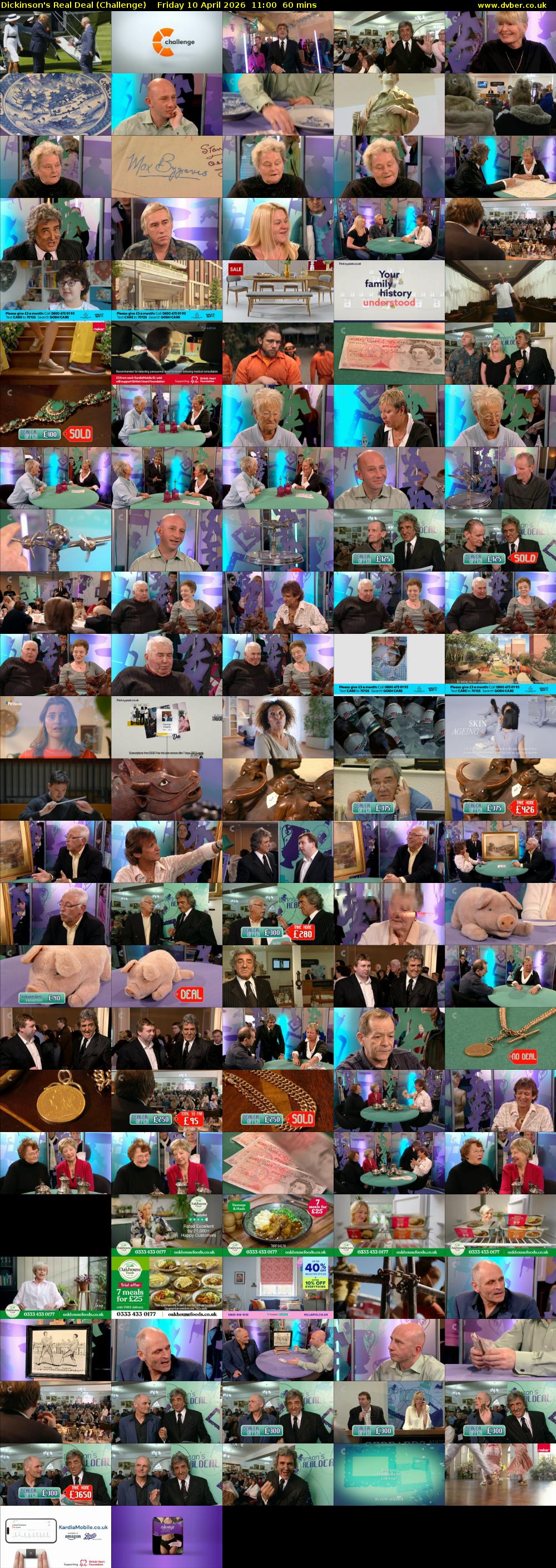 Dickinson's Real Deal (Challenge) Friday 10 April 2026 11:00 - 12:00