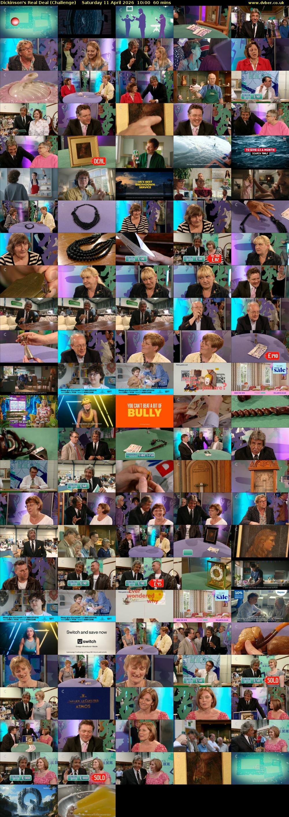 Dickinson's Real Deal (Challenge) Saturday 11 April 2026 10:00 - 11:00