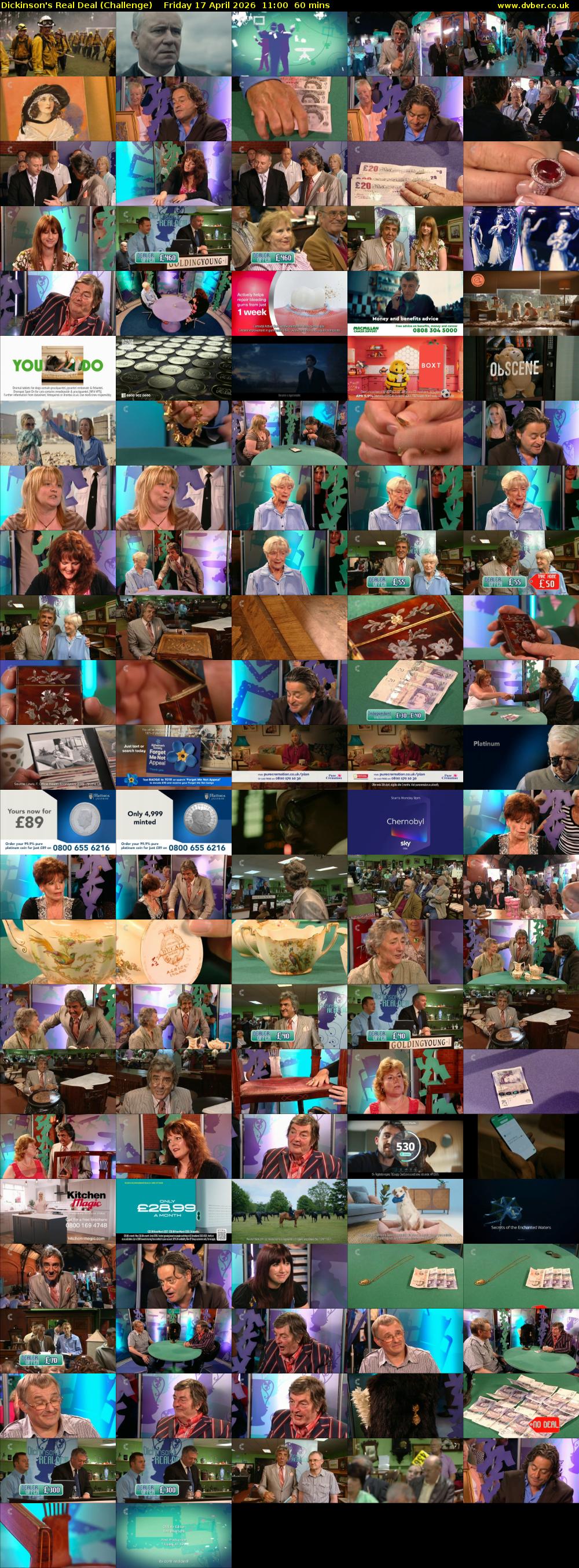 Dickinson's Real Deal (Challenge) Friday 17 April 2026 11:00 - 12:00