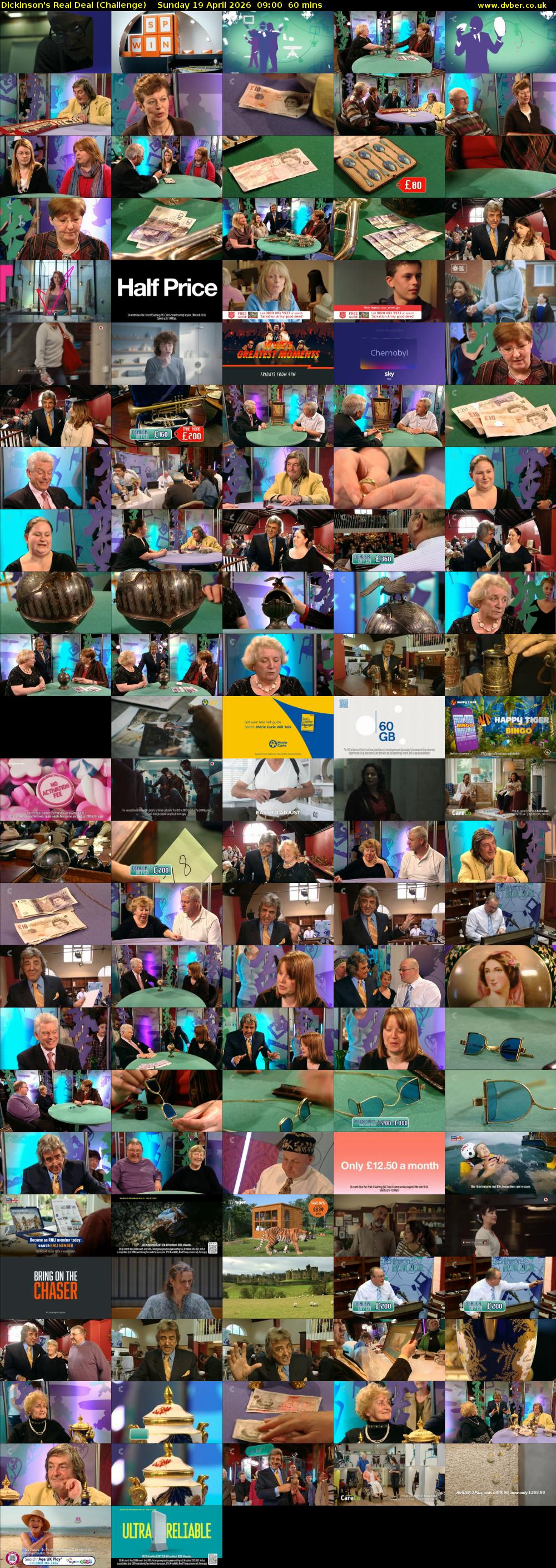 Dickinson's Real Deal (Challenge) Sunday 19 April 2026 09:00 - 10:00