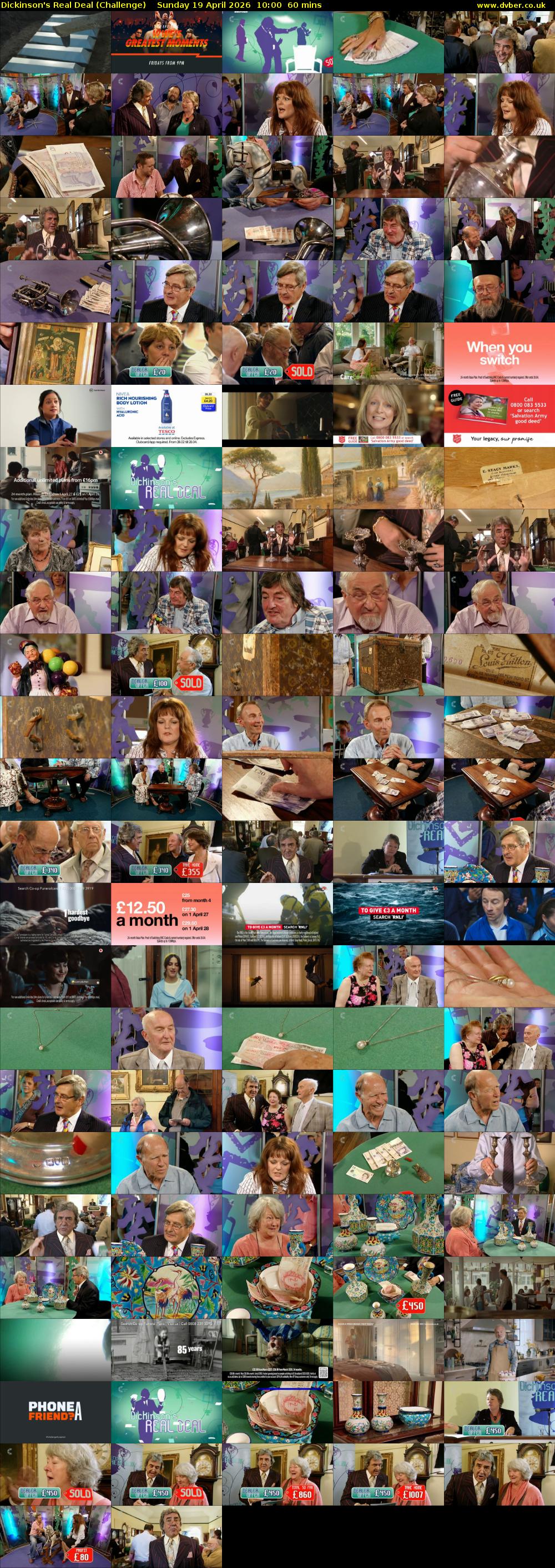 Dickinson's Real Deal (Challenge) Sunday 19 April 2026 10:00 - 11:00