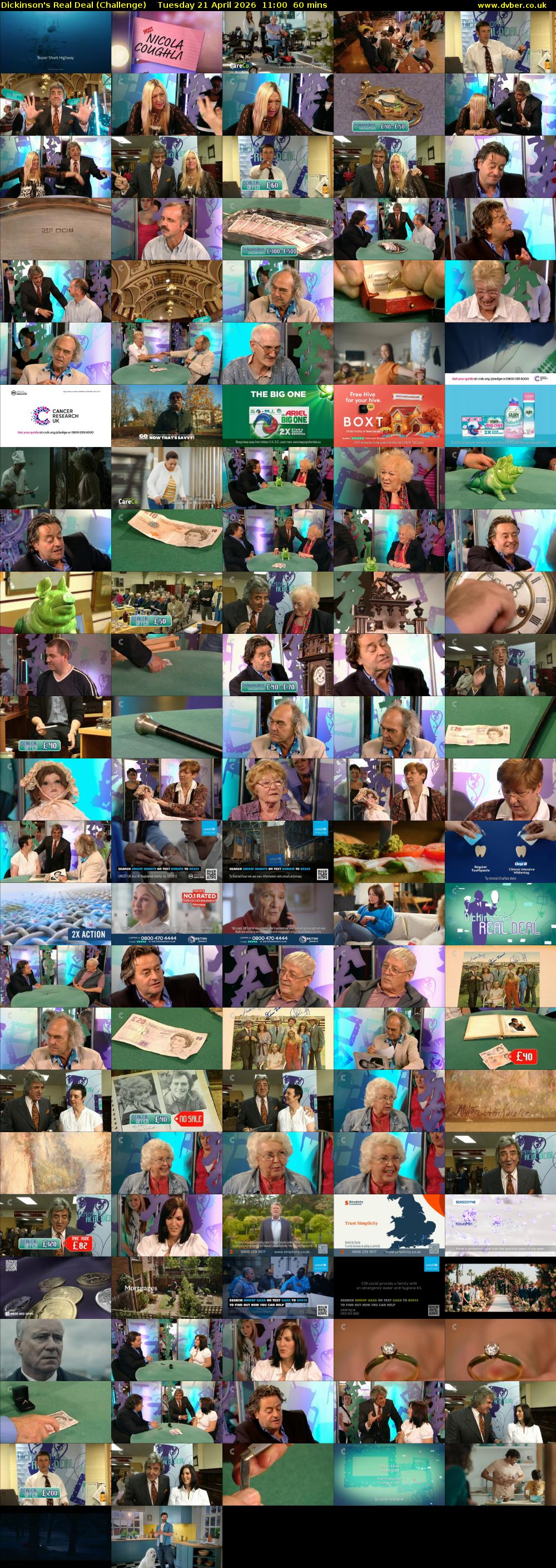 Dickinson's Real Deal (Challenge) Tuesday 21 April 2026 11:00 - 12:00