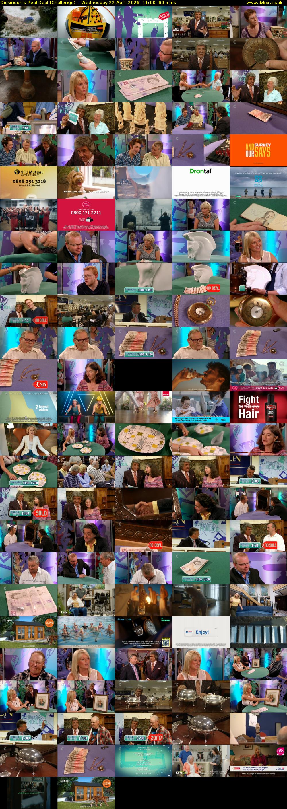Dickinson's Real Deal (Challenge) Wednesday 22 April 2026 11:00 - 12:00
