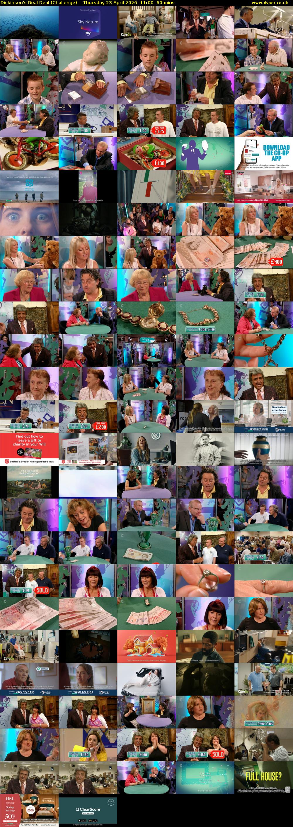 Dickinson's Real Deal (Challenge) Thursday 23 April 2026 11:00 - 12:00