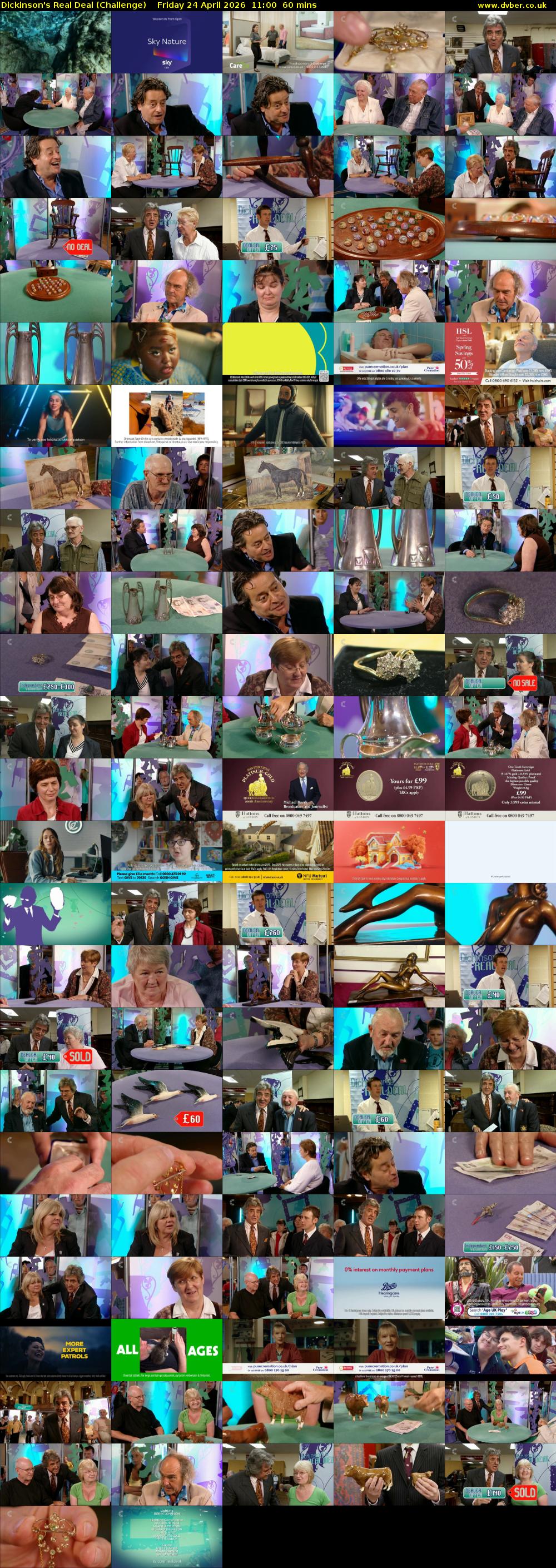 Dickinson's Real Deal (Challenge) Friday 24 April 2026 11:00 - 12:00