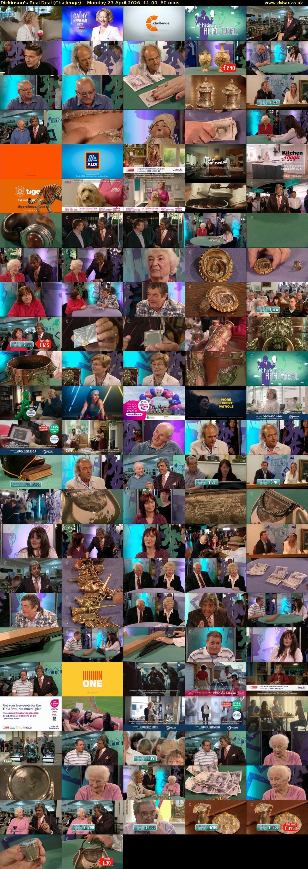 Dickinson's Real Deal (Challenge) Monday 27 April 2026 11:00 - 12:00