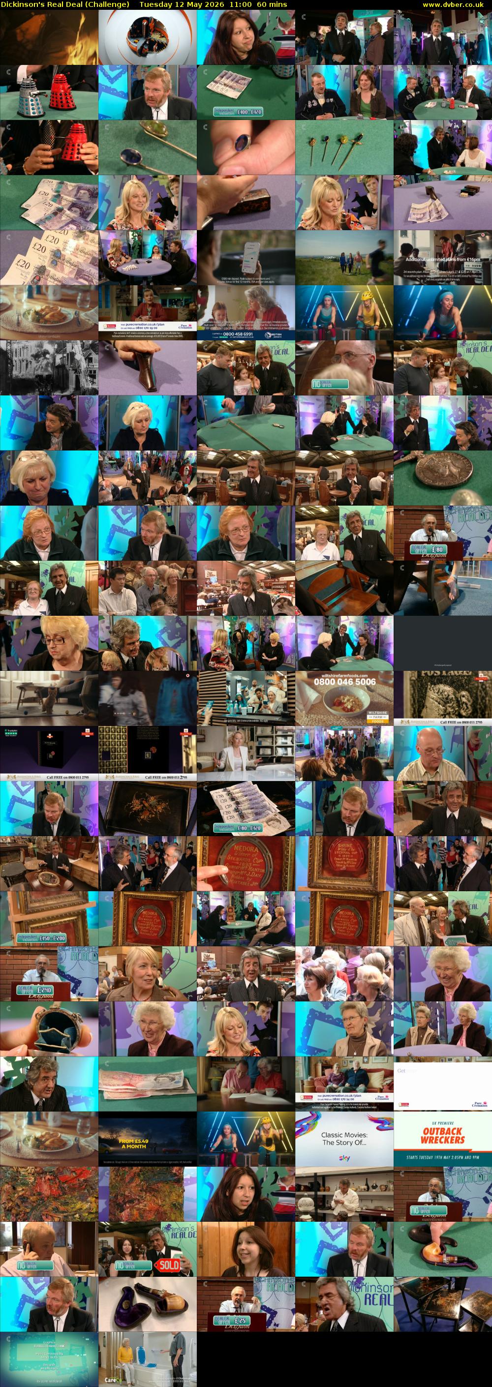 Dickinson's Real Deal (Challenge) Tuesday 12 May 2026 11:00 - 12:00