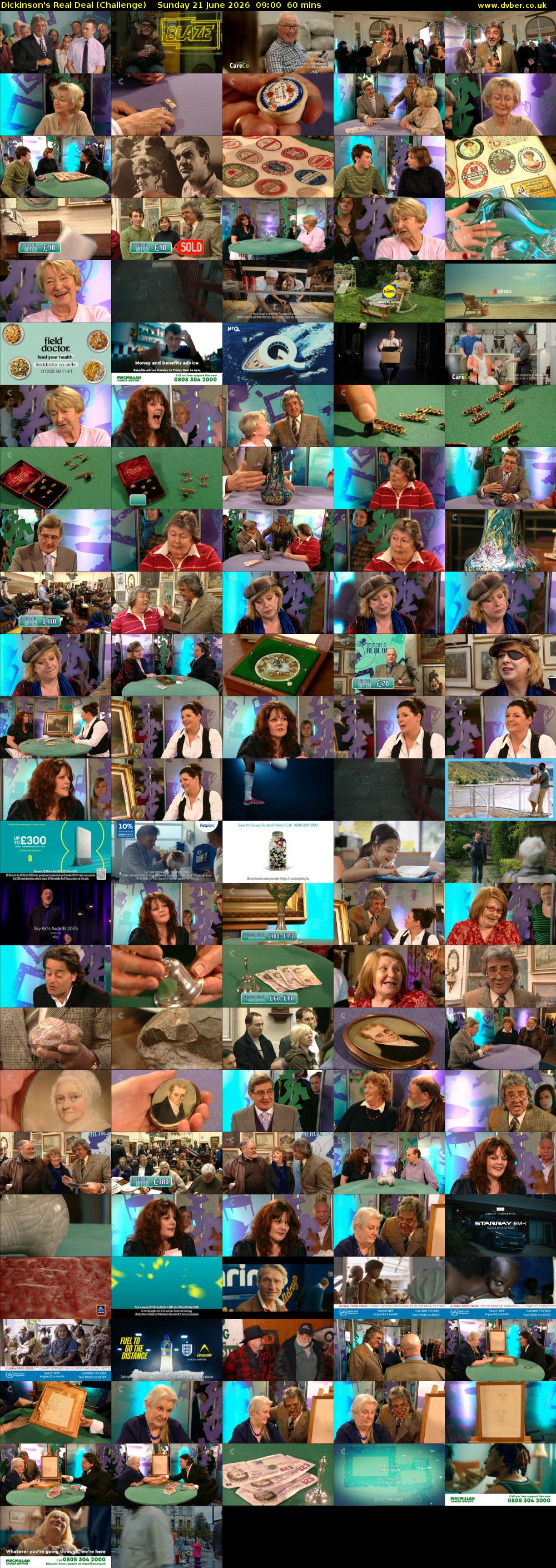 Dickinson's Real Deal (Challenge) Sunday 21 June 2026 09:00 - 10:00