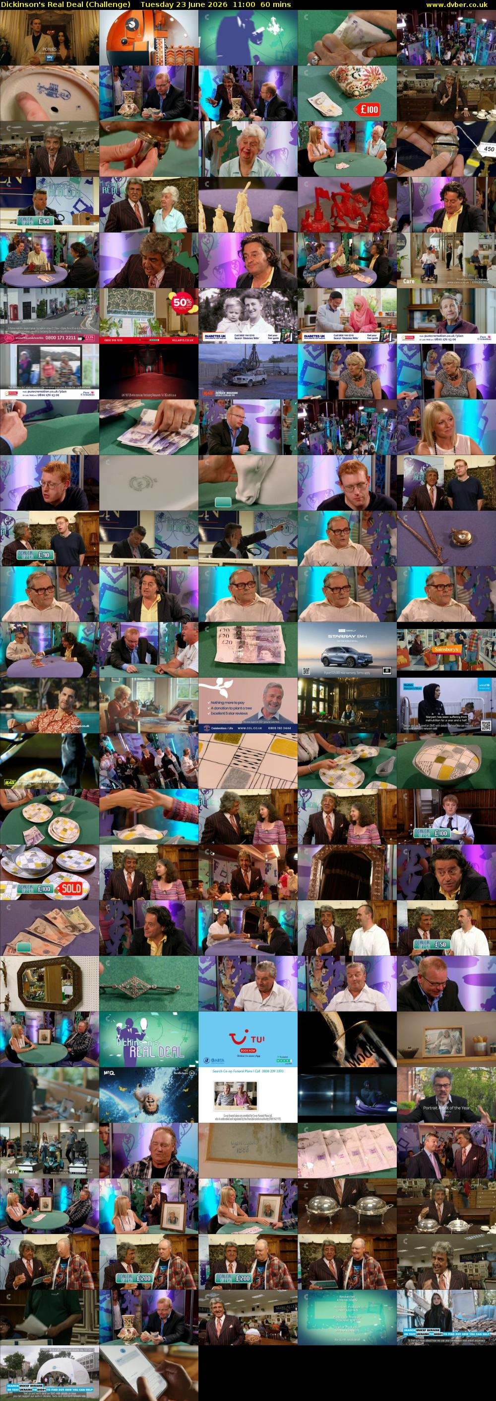 Dickinson's Real Deal (Challenge) Tuesday 23 June 2026 11:00 - 12:00