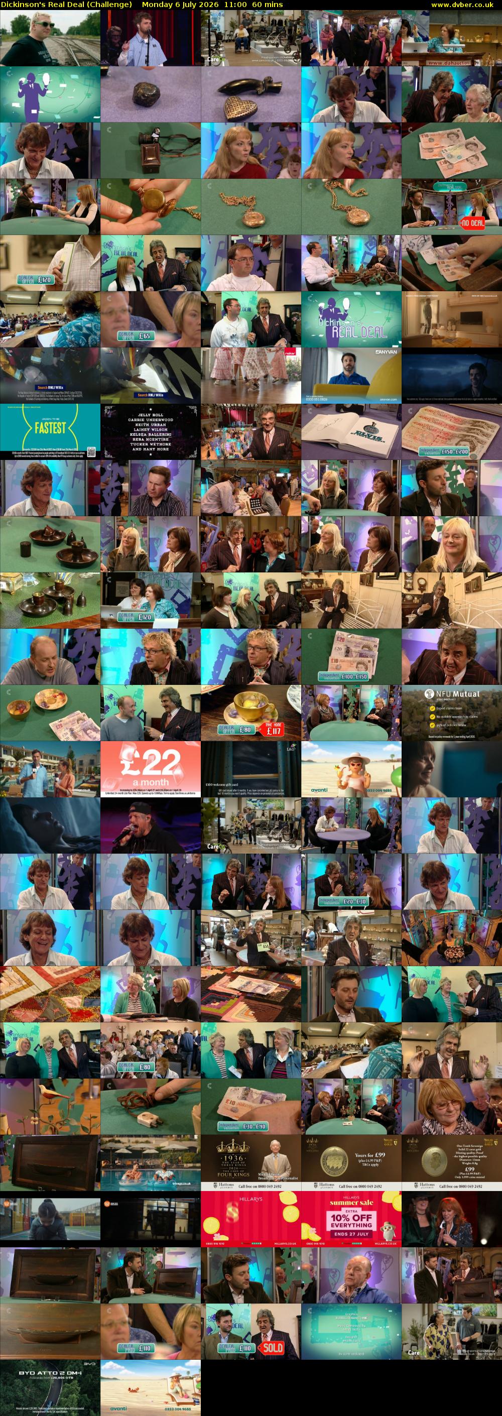 Dickinson's Real Deal (Challenge) Monday 6 July 2026 11:00 - 12:00