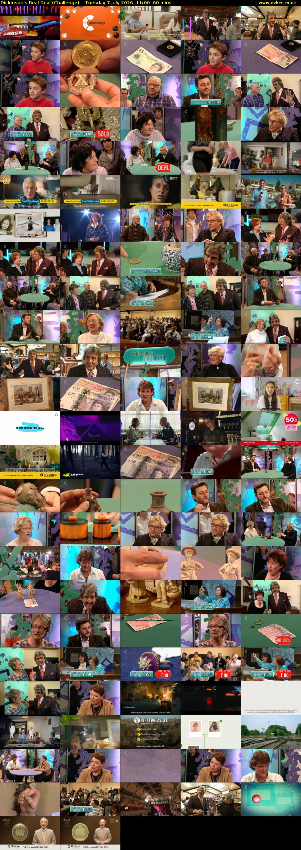 Dickinson's Real Deal (Challenge) Tuesday 7 July 2026 11:00 - 12:00