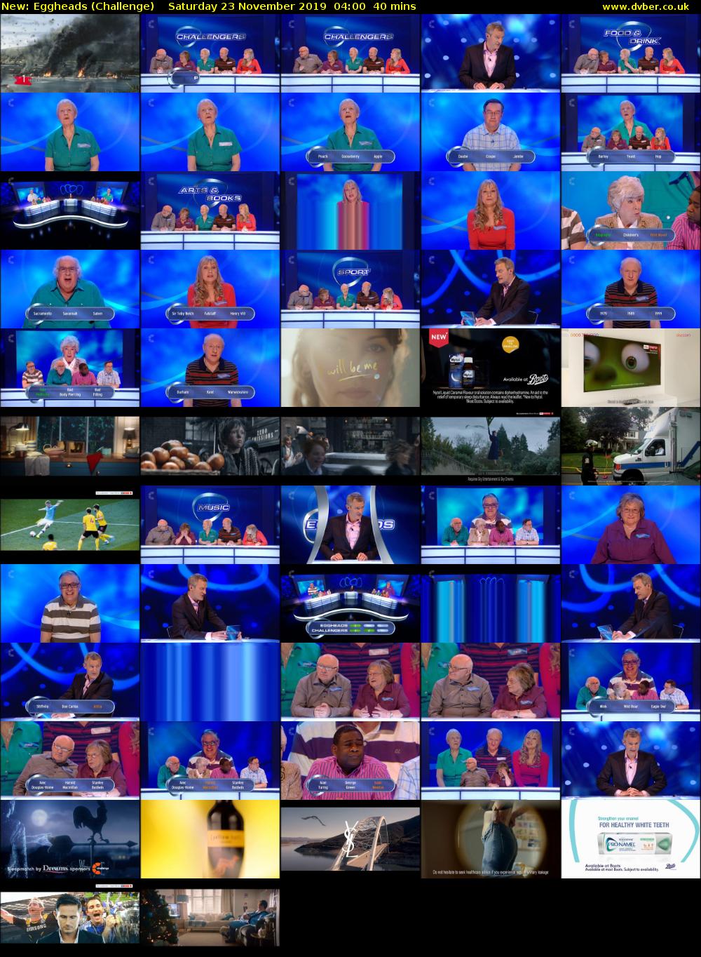 Eggheads (Challenge) Saturday 23 November 2019 04:00 - 04:40