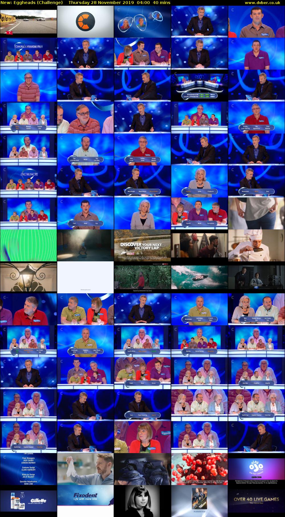 Eggheads (Challenge) Thursday 28 November 2019 04:00 - 04:40
