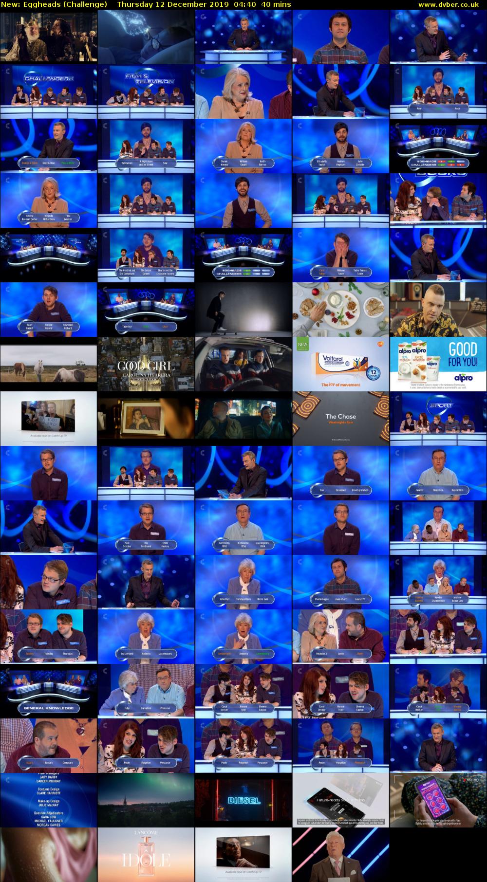 Eggheads (Challenge) Thursday 12 December 2019 04:40 - 05:20