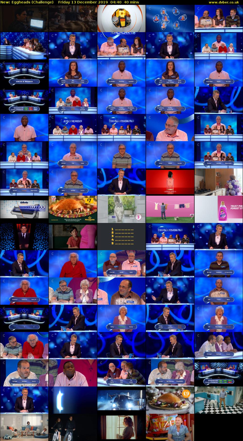 Eggheads (Challenge) Friday 13 December 2019 04:40 - 05:20